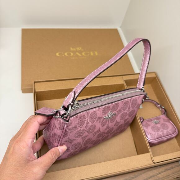 Coach Boxed Nolita 19 And Nolita Bag Charm Set CCK96 Pink/Rose - Picture 4 of 13